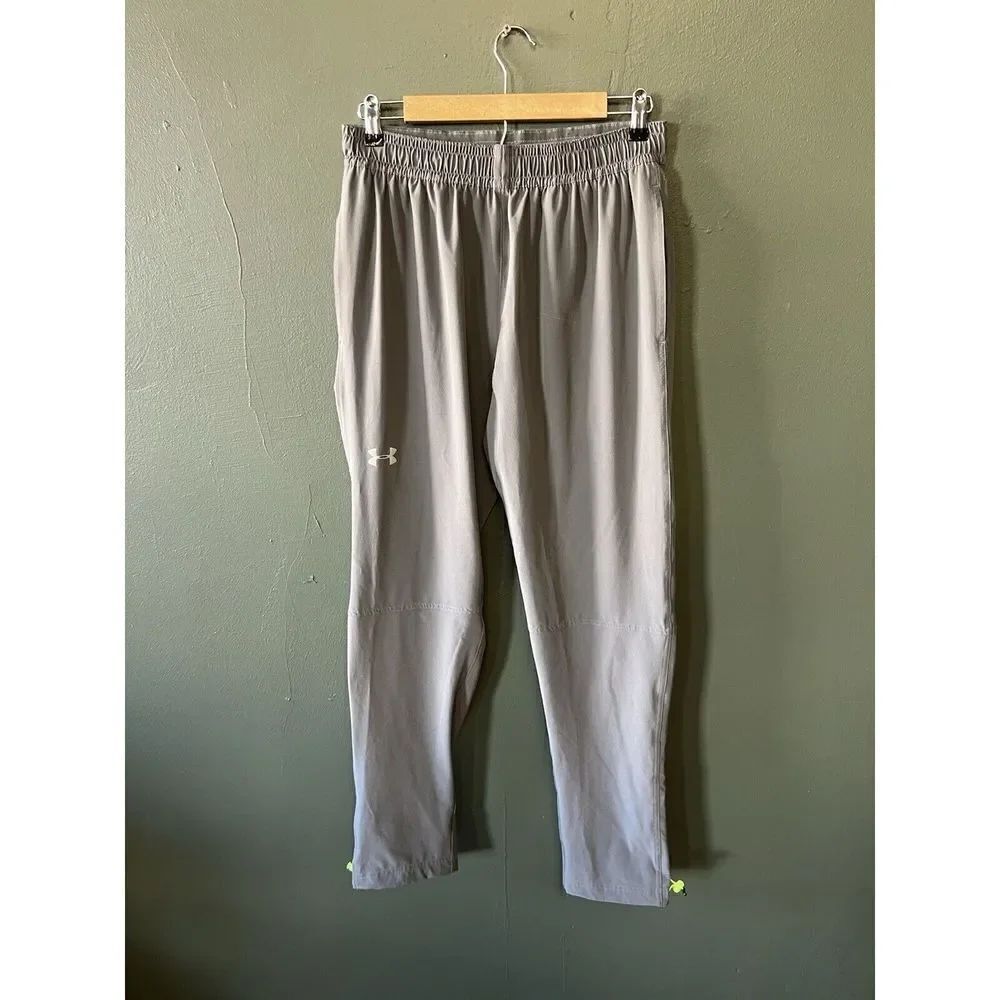 Under Armour Mens Gray Athletic Sweatpants Strom 1 Size Large Pull On